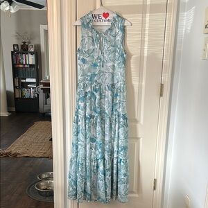 Calvin Klein Blue Sleeveless Maxi Sundress